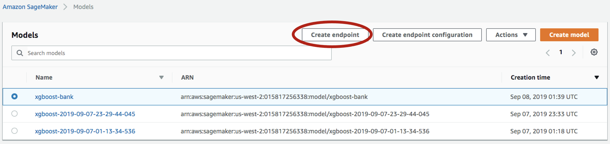 Create endpoint