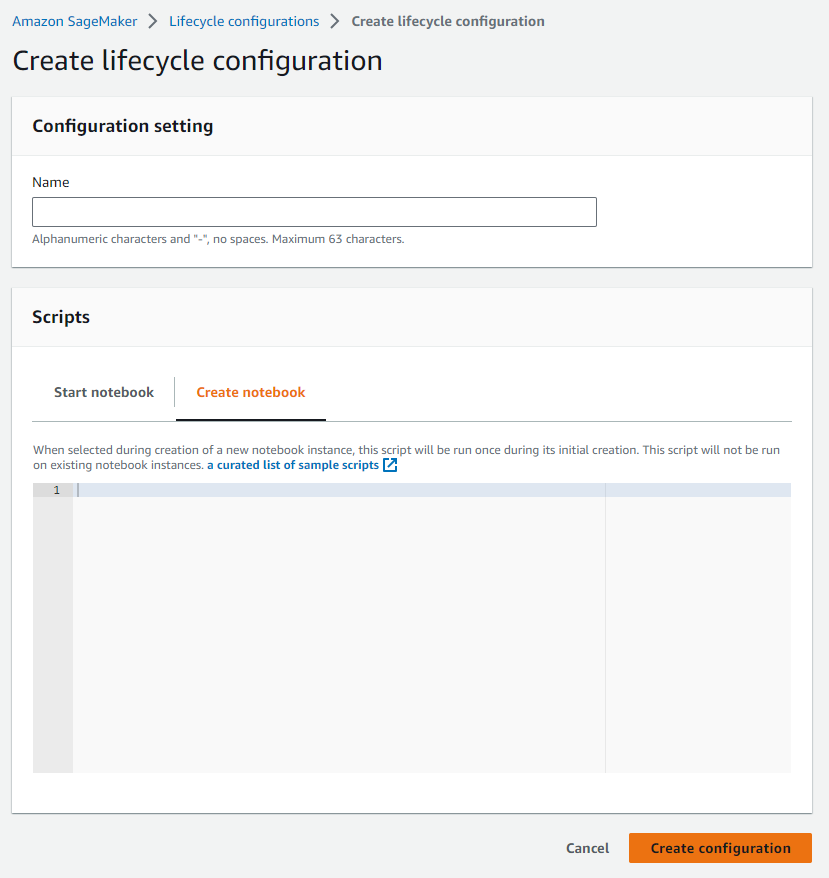 Create lifecycle configuration